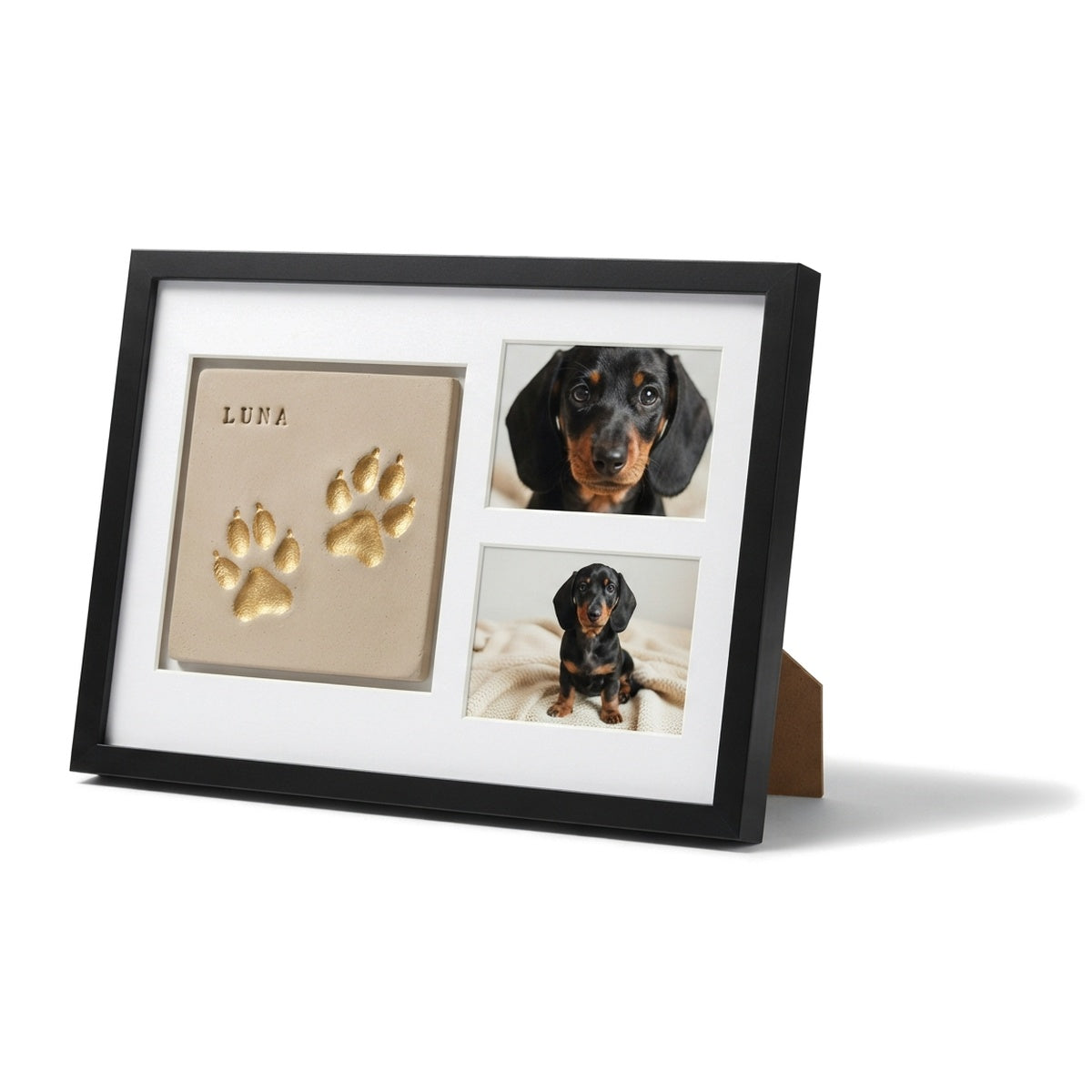 Marco Forever Paws negro con huella de mascota